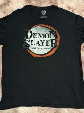 Demon Slayer Short Sleeve Graphic Tee - Black